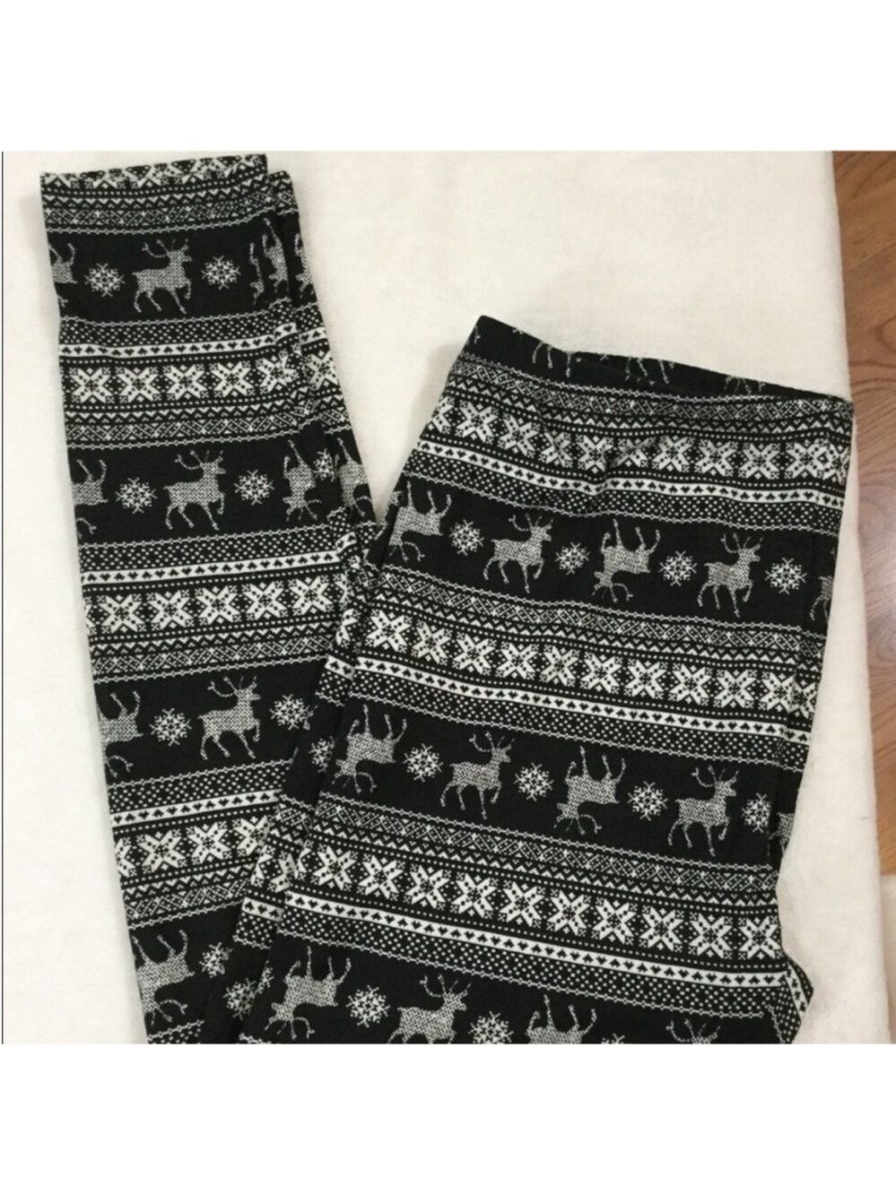 SO hatchi fabric holiday theme leggings mid Rise Woman Juniors size 1X